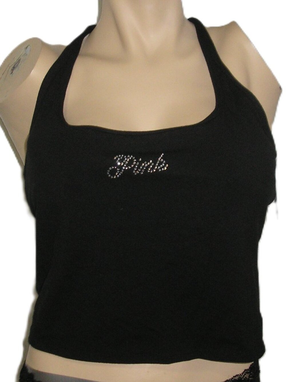 Victoria's Secret Pink Studded Detail Racerback Crop Tank Top, XXL NEW NWT